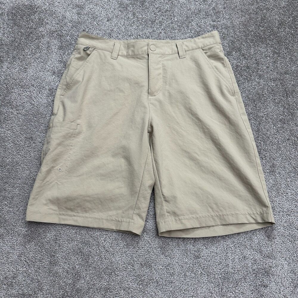 Columbia PFG Tamiami Shorts Mens 30W 10L Brown Polyester Outdoor Fishing Casual